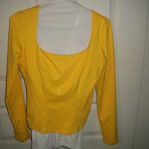 womens vintage Moda International yellow blouse.Size medium